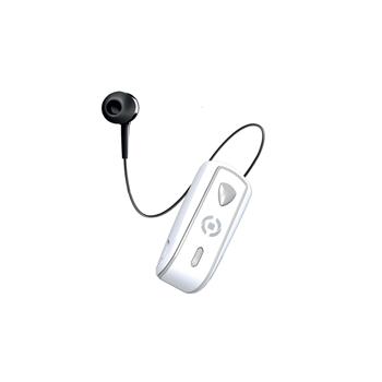 Bluetooth headset CELLY SNAIL s klipem a navijákem kabelu, bílý