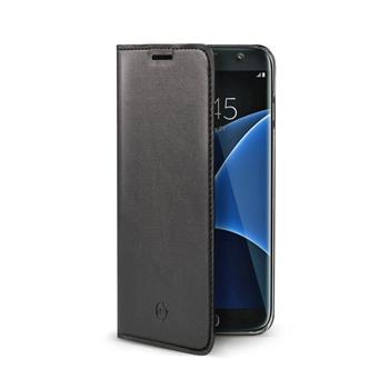 Ultra tenké pouzdro typu kniha CELLY Air pro Samsung Galaxy S7 Edge, PU kůže, černé,rozbaleno