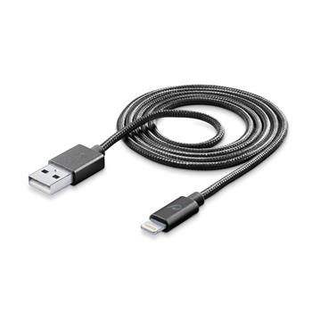 USB kabel Cellularline Unique Desing pro iPhone, Lightning konektor, černý