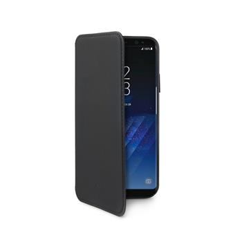 CELLY Prestige Bookcase for Samsung Galaxy S8, PU Leather, Black