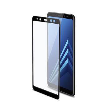 Ochranné tvrzené sklo CELLY 3D Glass pro Samsung Galaxy A8 (2018), černé (sklo do hran displeje, anti blue-ray)