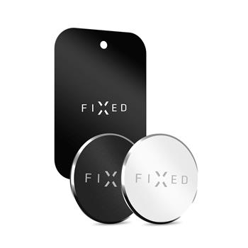 Sada 3ks plíšků FIXED Magnetto vhodných pro magnetické držáky, černá a stříbrná barva