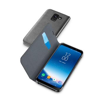 Puzdro typu kniha CellularLine Book Essential pre Samsung Galaxy A8 (2018), čierne