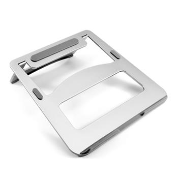 portable aluminum pad under the Desire2 notebook, silver