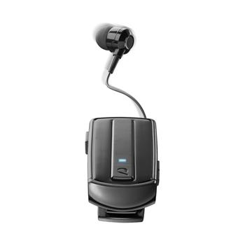 Bluetooth headset CellularLine Roller Clip s klipem a navijákem kabelu, černý
