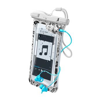 Vodotěsné univerzální pouzdro Cellularline VOYAGER MUSIC pro mobilní telefony do 6,3" s 3,5 mm konektorem pro sluchátka