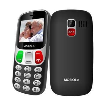 Tlačítkový telefon pro seniory Mobiola MB800 s velkými tlačítky a displejem