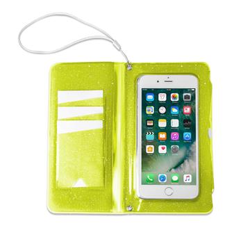 Univerzální voděodolné pouzdro s peněženkou CELLY Splash Wallet pro telefony 6,2 ", žluté