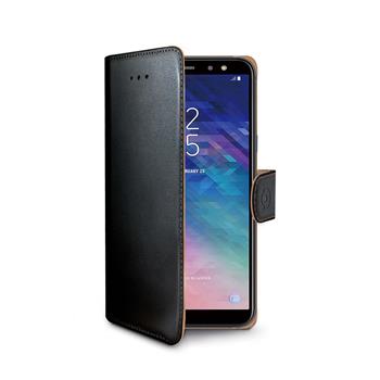 CELLY Wally bookcase for Samsung Galaxy A6 + (2018), PU leather, black
