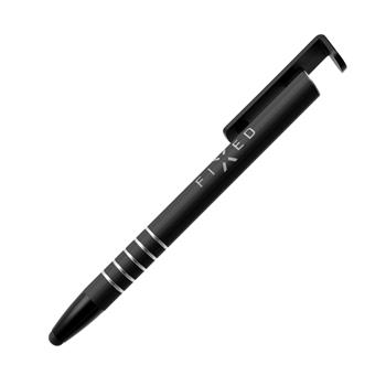 Writing pen 3in1 stylus for touch screen and stand FIXED Pen, black