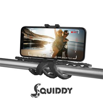 Flexibilní držák s přísavkami CELLY Squiddy pro telefony do 6,2", černý