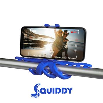 Flexibilný držiak s prísavkami CELLY Squiddy pre telefóny do 6,2", modrý