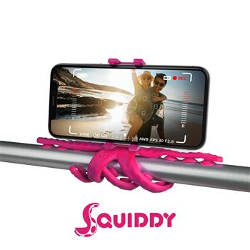Flexibilní držák s přísavkami CELLY Squiddy pro telefony do 6,2", růžový