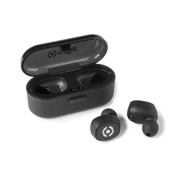 True Wireless sluchátka CELLY TWINS, multipoint, černá,rozbaleno