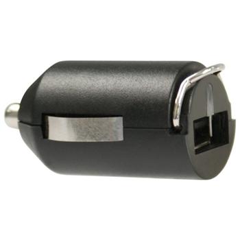 Mini nabíječka do auta, s USB konektorem nejen pro (1A), černá