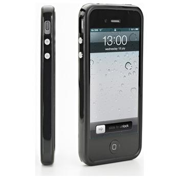 Ochranný rámeček bumper MUVIT Belt pro Apple iPhone 5/5S + fólie na displej, černý