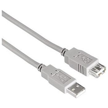 USB 2.0 prodlužovací kabel A-A, konektory male-female, stíněný, délka 1m