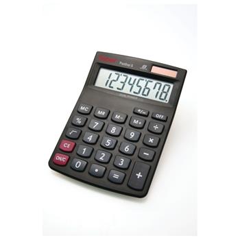 Stolní kalkulačka REBELL Panther 8, duální napájení, černá