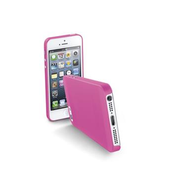 Ultratenký zadní kryt CellularLine 035 pro Apple iPhone 5/5S/SE, růžový + fólie