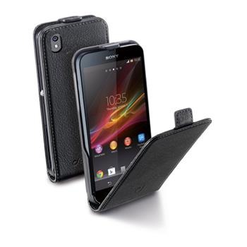 Pouzdro CellularLine Flap Essential pro Sony Xperia Z1, PU kůže, černé