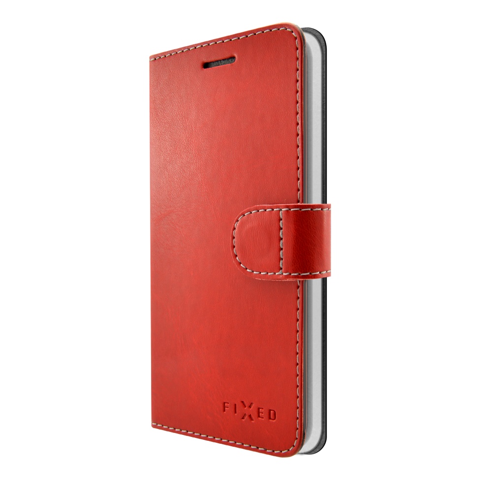 Pouzdro typu kniha FIXED FIT pro Apple iPhone 5/5S/SE, červené,bez obalu
