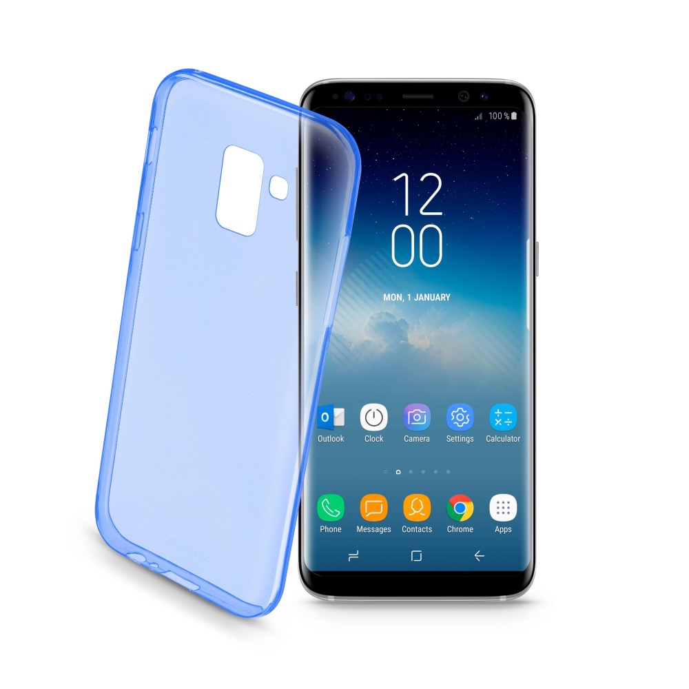 Barevné gelové pouzdro CELLULARLINE COLOR pro Samsung Galaxy S9, modré