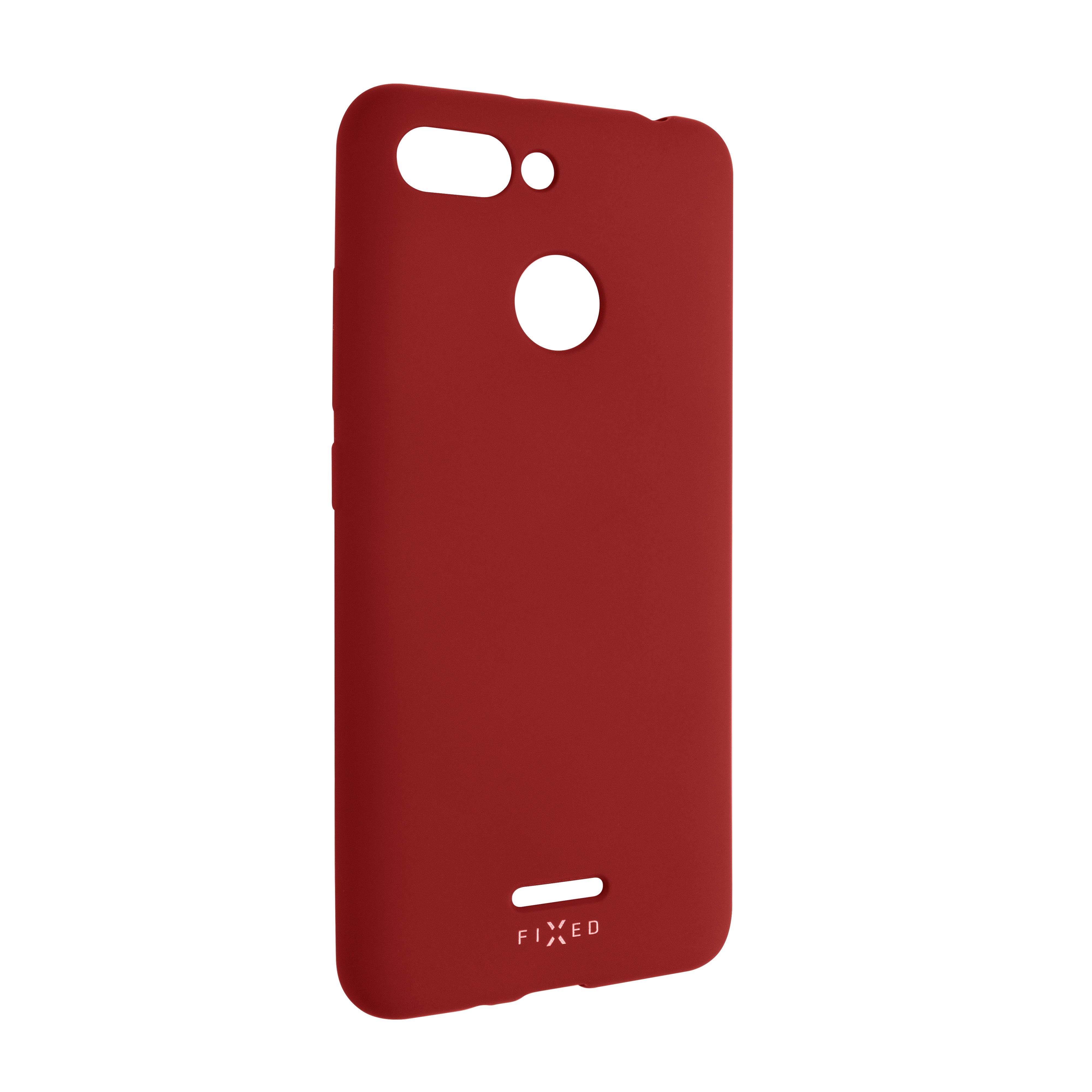 Zadní pogumovaný kryt FIXED Story pro Xiaomi Redmi 6, červený