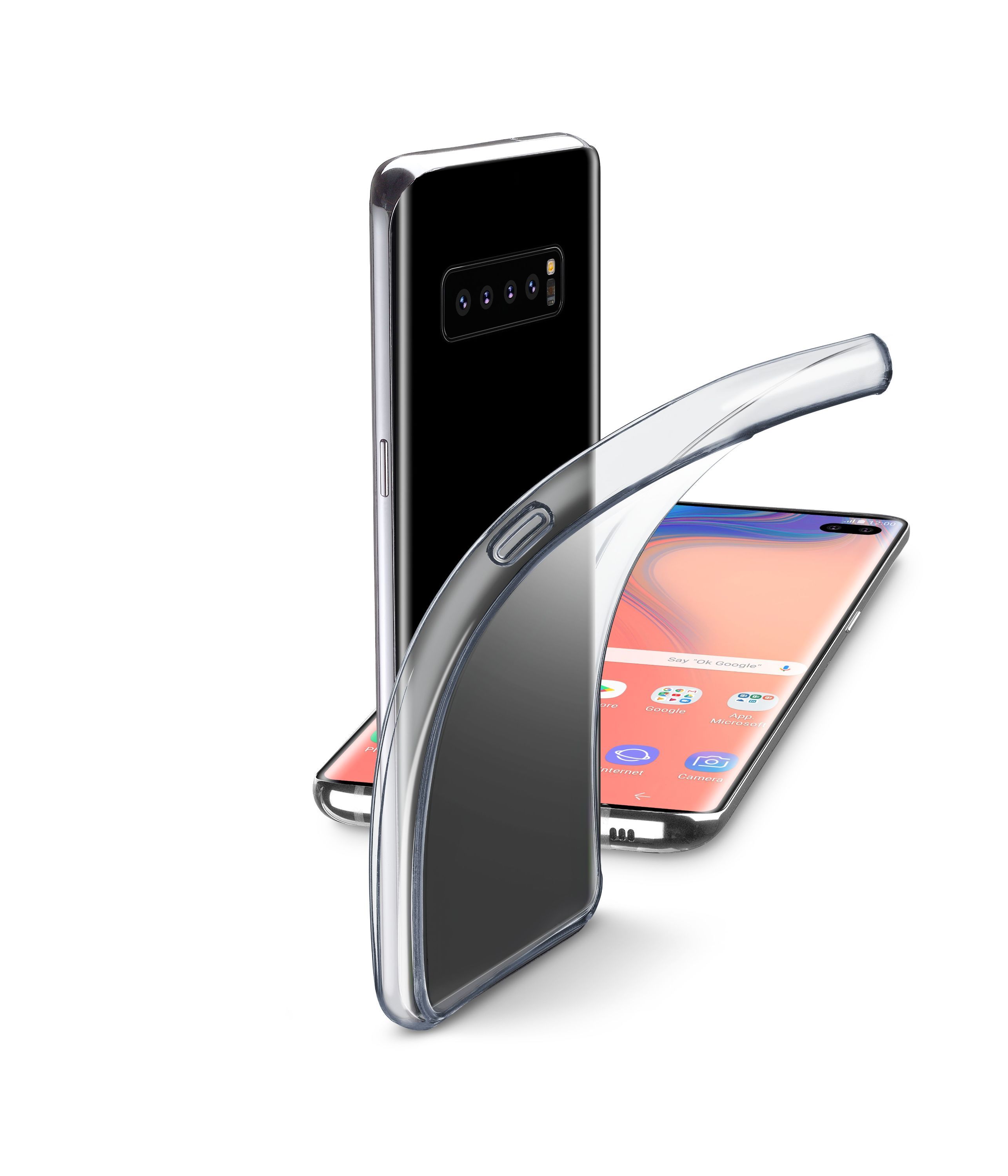 Extratenký zadní kryt CellularLine Fine pro Samsung Galaxy S10+, bezbarvý