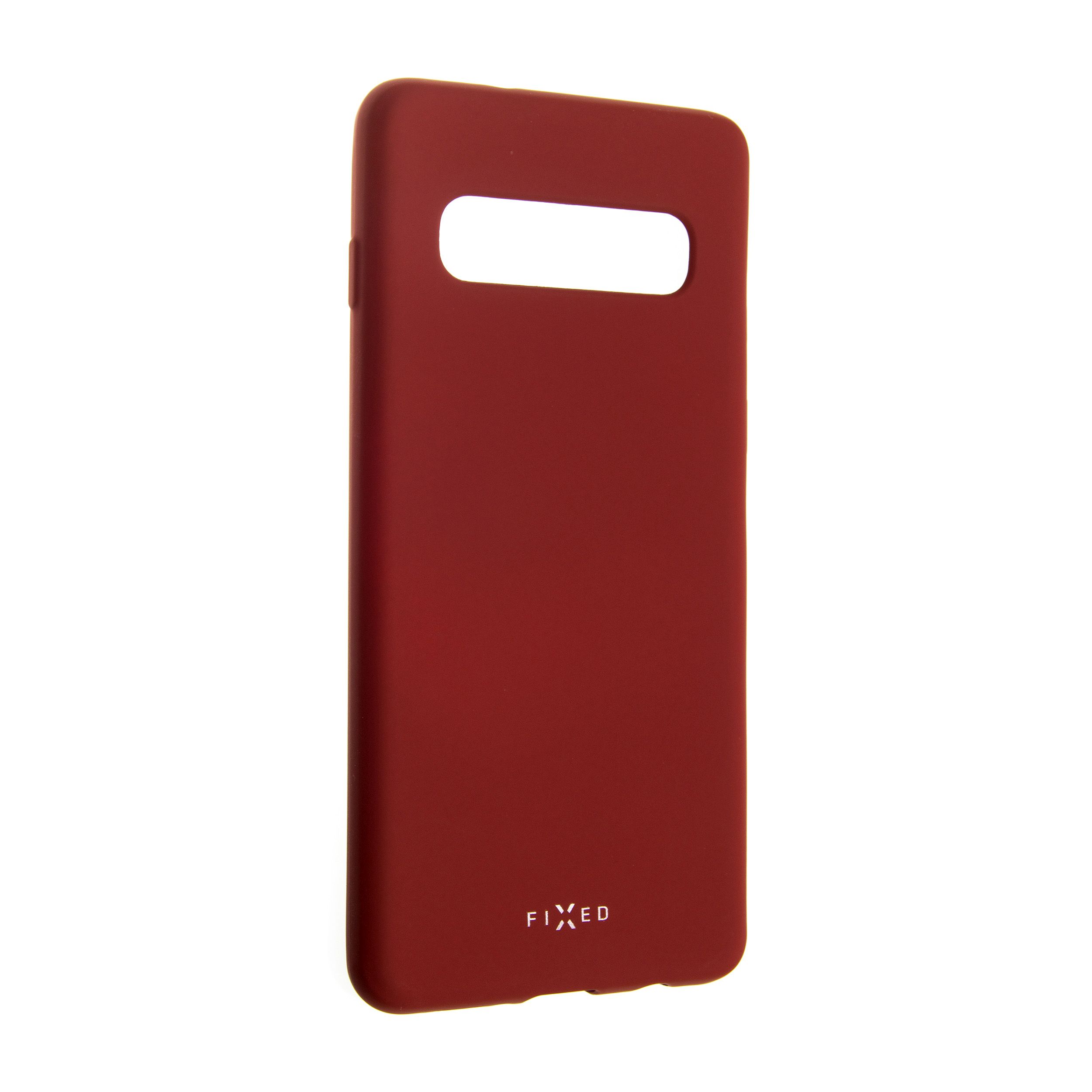 Zadní pogumovaný kryt FIXED Story pro Samsung Galaxy S10, červený