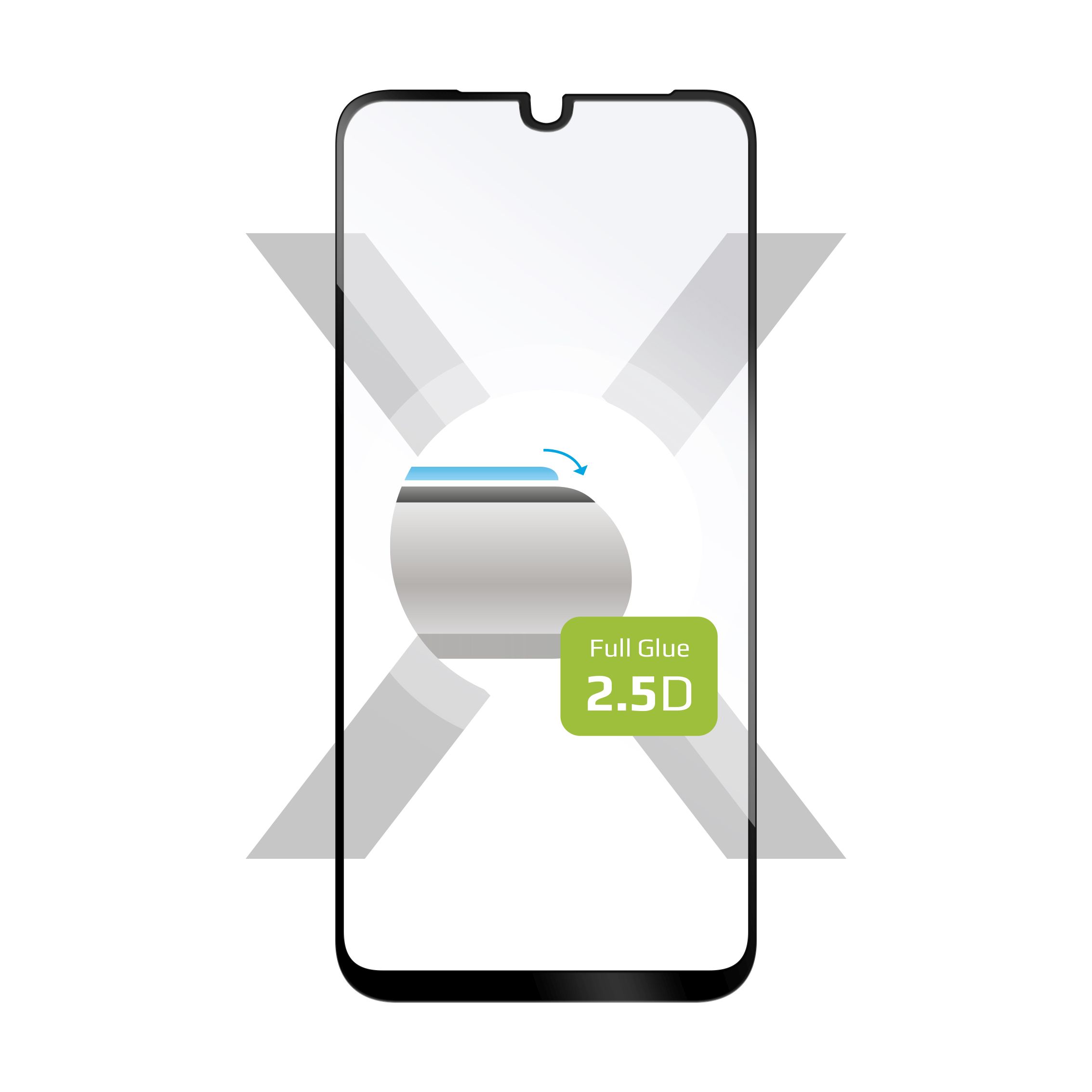 Ochranné tvrzené sklo FIXED Full-Cover pro Motorola One Macro, lepení přes celý displej, černé