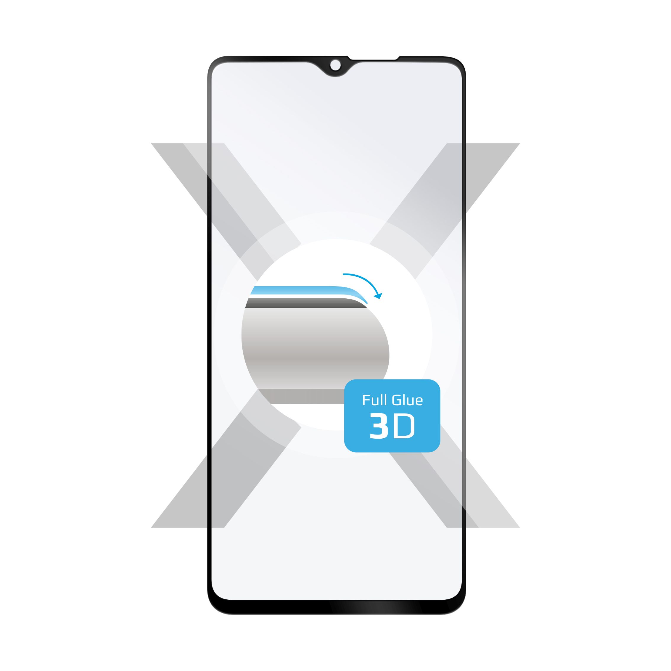 Ochranné tvrzené sklo FIXED 3D Full-Cover pro Xiaomi Redmi Note 8 Pro, s lepením přes celý displej, černé