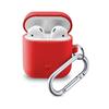 Protective cover with carabiner Cellularline Bounce for Apple AirPods 1 &amp; 2, red
