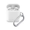Ochranný kryt s karabínou Cellularline Bounce pre Apple AirPods 1 &amp; 2, biely