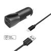 FIXED Dual USB Car Charger 15W + USB/Lightning Cable, black