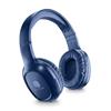 Bluetooth Music Sound Basic headphones with headband and microphone, blue