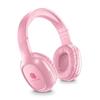 Bluetooth Music Sound Basic headphones with headband and microphone, pink