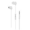 Wired earphones Music Sound with 3.5 mm jack connector, white