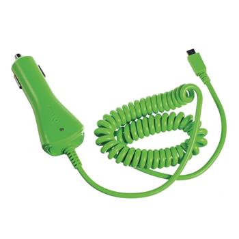 CL CELLY car charger with microUSB connector, 1A, green