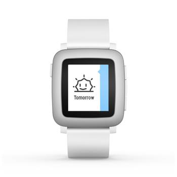 Chytré hodinky Pebble Time Smartwatch, bílé
