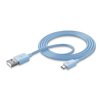 STYLE&COLOR datový kabel Cellularline s konektorem microUSB, modrý