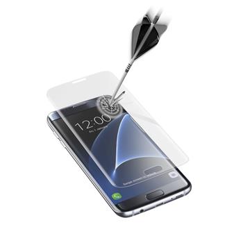 Ochranné zaoblené tvrdené sklo pre celý displej CellularLine Impact Glass pre Samsung Galaxy S7 EDGE, číre