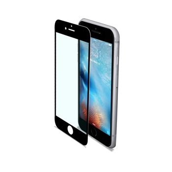 Ochranné tvrzené sklo CELLY Glass pro Apple iPhone 7/8, černé (sklo do hran displeje, anti blue-ray)