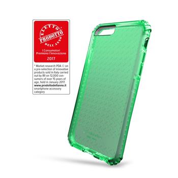 Ultra protective case Cellularline Tetra Force Shock-Twist for Apple iPhone 7/8/SE (2020), 2 levels of protection, green
