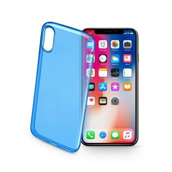 Barevné gélové puzdro CellularLine COLOR pre Apple iPhone X/XS, modré
