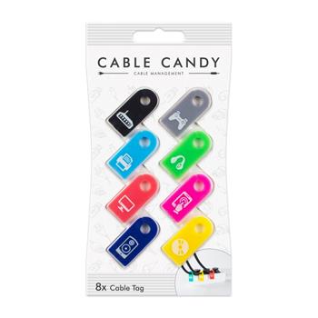 Kabelový organizér Cable Candy Tag, 8 ks, různé barvy