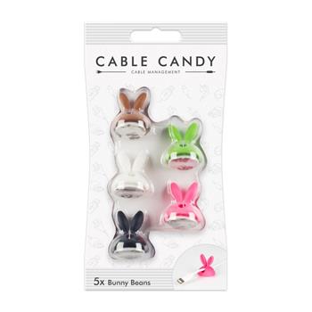 Cable organizer Cable Candy Bunny Beans, 5 pcs, various colors