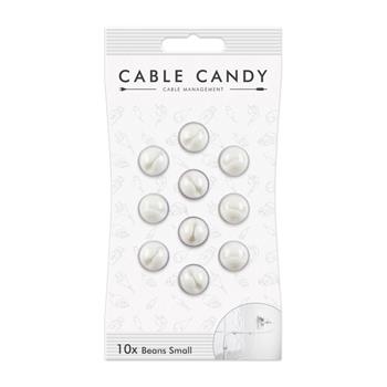 Cable organizer Cable Candy Small Beans, 10 pcs, white