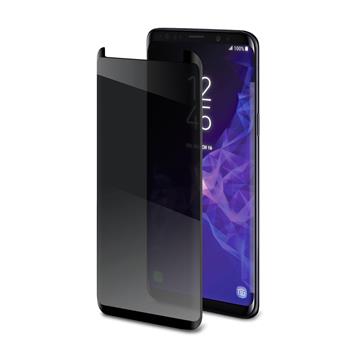 Ochranné tvrzené sklo CELLY Privacy 3D pro Samsung Galaxy S9 Plus (sklo do hran displeje), ztmavovací efekt, černé
