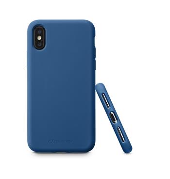 Protective silicone cover CellularLine SENSATION for Apple iPhone X/XS, blue