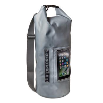 Waterproof bag CELLY Explorer 10L with phone pocket up to 6.2 &quot;, gray
